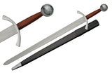 40" Wood & Silver Handle Archer Sword W/ Sheath For Sale (910949)