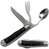 Elk Ridge Multitool Pocket Knife w/ Fork & Spoon Utensil Camping Knife - Frontier Blades