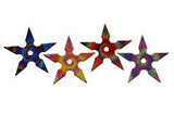 4" 5 Points Tie Dye Throwing Stars 4 Piece Set (211465)