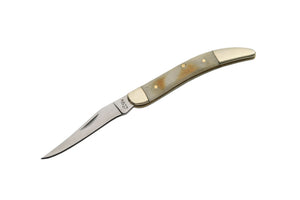 5.25" Rite Edge Bone Handle Toothpick Manual Folding Pocket Knife (211232)