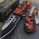 7.75" TAC FORCE SPRING ASSISTED TACTICAL RED CAMO FOLDING KNIFE BLADE POCKET NEW - Frontier Blades