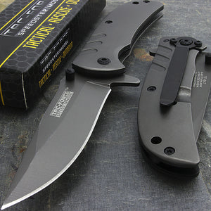 6.5" Tac Force Speedster Model Tactical Titanium Gray Pocket Knife - Frontier Blades