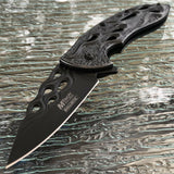 MTECH USA SPRING ASSISTED TACTICAL FOLDING GRAY FLAMES POCKET KNIFE OPEN Switch - Frontier Blades