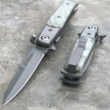 7" Tac Force Pearl Assisted Folding Stiletto Pocket Knife (TF-438P) - Frontier Blades