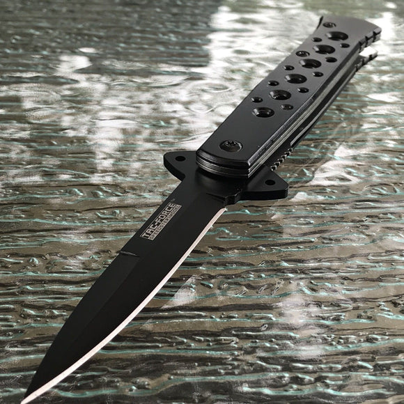 9 TAC FORCE Chrome Italian Stiletto Tactical Spring Assisted Open Pocket  Knife - MEGAKNIFE
