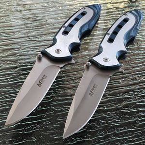 TWO MTECH ASSISTED OPEN TITANIUM COATED FOLDING POCKET KNIFE SET - Frontier Blades