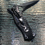 8" Tac Force Gray Dragon Fantasy Pocket Knife (TF-707GY) - Frontier Blades