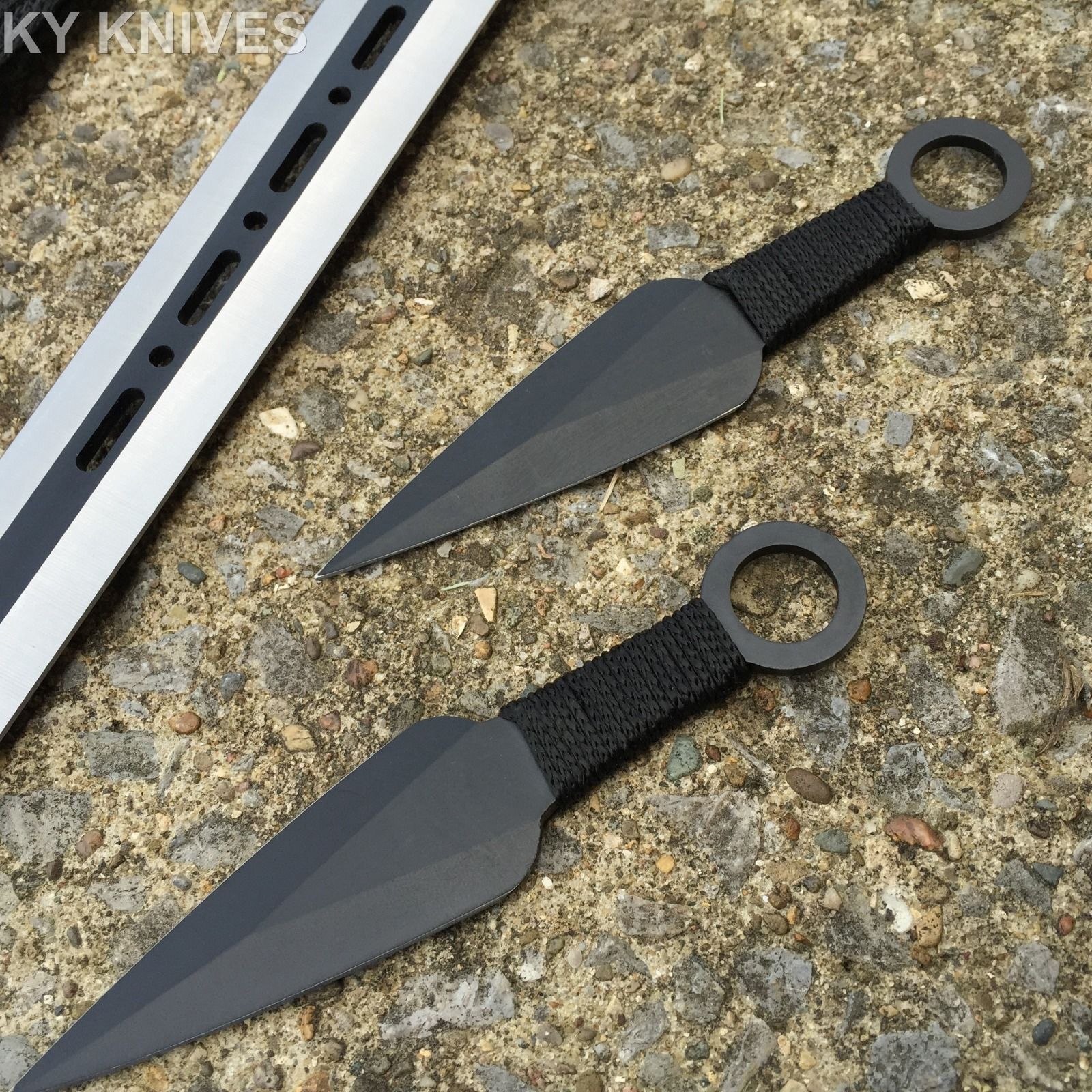 3PC 9 NINJA Kunai THROWING KNIFE Blade SET