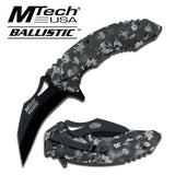 MTech USA Ballistic Tactical Dragon Fantasy Camo Karambit Pocket Knife - Frontier Blades