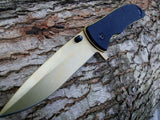 7.5" Gold Rite Edge Stainless Steel Pocket Knife - Frontier Blades