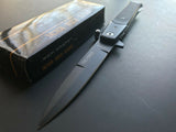8.5" Tac Force Black Stiletto G10 Self Defense Pocket Knife TF-428G10 - Frontier Blades