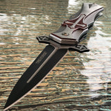 9" Tac Force Assisted Red Tactical Crusader Cross Collector Knife - Frontier Blades