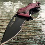 8" TAC FORCE PURPLE CAMO HANDLE TACTICAL FOLDING KNIFE (TF-705PC) - Frontier Blades