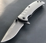 6.5" Tac Force Speedster Model Tactical Titanium Gray Pocket Knife - Frontier Blades