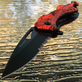 8" Tac Force Spring Assisted Tactical Orange Camo Folding Pocket Knife - Frontier Blades