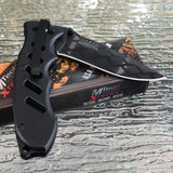 8.75" MTech USA Xtreme Lightweight Black Chainlink Pocket Knife - Frontier Blades