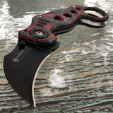 Z-Killer Zombie Red Skull Ninja Karambit Claw Fantasy Pocket Knife - Frontier Blades