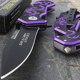 Tac Force Mini Purple Dragon Strike Assisted Fantasy Pocket Knife Sale - Frontier Blades