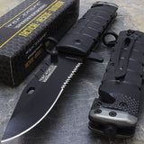 Tac Force Military Bayonet Carbon Assisted Sawback Tactical Knife - Frontier Blades