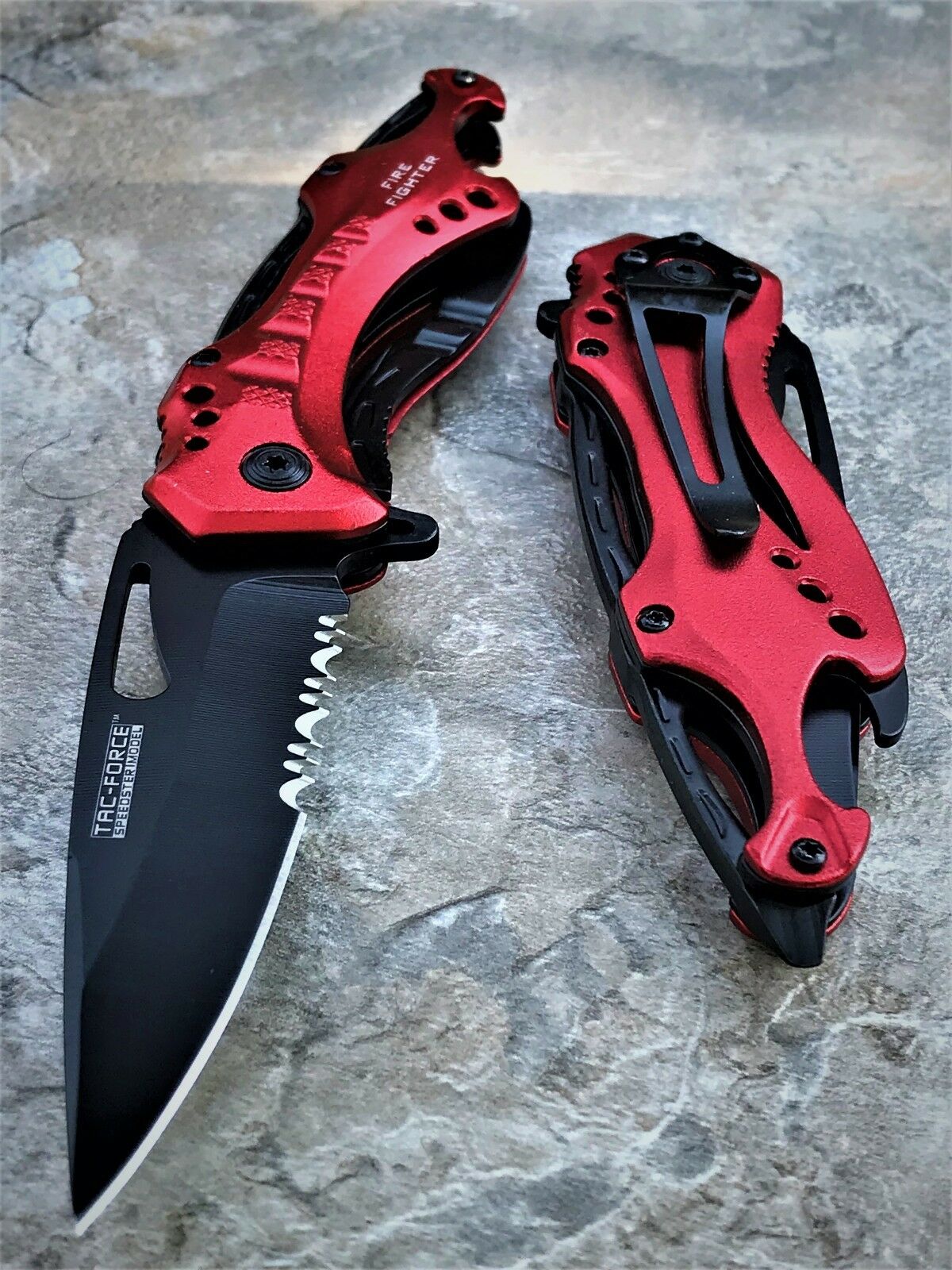 Tac Force TF-705RD Taschenmesser Mit Schwarzer Klinge – Praktisches Multitool Für Unterwegs