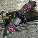 Z-Hunter Spring Assisted Zombie Red Monster Claw Fantasy Pocket Knife - Frontier Blades