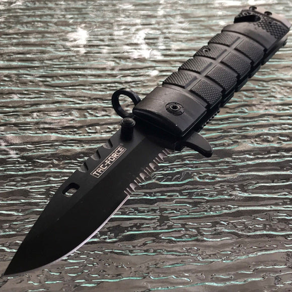 Tac Force Military Bayonet Carbon Assisted Sawback Tactical Knife - Frontier Blades