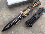 9" Tac Force EMS Emergency Rescue Tan Stiletto Pocket Knife - Frontier Blades