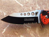 7.75" TAC FORCE SPRING ASSISTED TACTICAL RED CAMO FOLDING KNIFE BLADE POCKET NEW - Frontier Blades