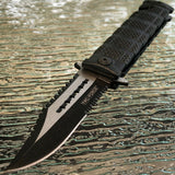 TAC FORCE TF-710BK 8.5" SAWBACK BOWIE SPRING ASSISTED FOLDING KNIFE - Frontier Blades