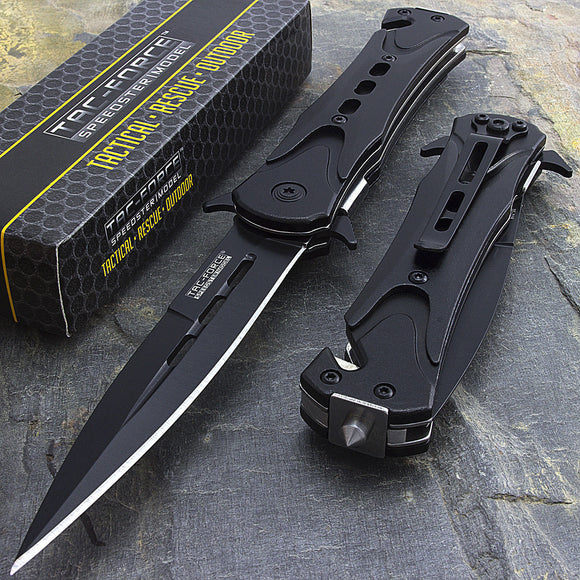 TAC-FORCE Gothic Cross Spear Point Spring Open Assisted Folding Pocket Knife