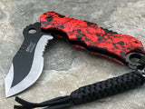 8.25" MTech USA Spring Assisted Red Skull Zombie Fantasy Pocket Knife - Frontier Blades