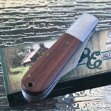 7.5" Rite Edge Barlow Wood Handle Double Blade Pocket Knife - Frontier Blades