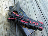 8” Tac Force Red Dragon Flame Fantasy Pocket Knife - Frontier Blades