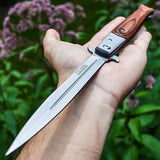 12.5" Tac Force Large Wood Big Boy Stiletto Pocket Knife (TF-540RD) - Frontier Blades