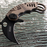 7" Tac Force Karambit Brown Digital Desert Camo Pocket Knife - Frontier Blades
