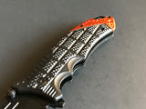 8" Master USA Black & Orange Reverse Tanto Pocket Knife (MU-A040OR) - Frontier Blades