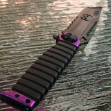 8.75" Mtech USA Assisted Open Tanto Purple Handle Folding Pocket Knife - Frontier Blades