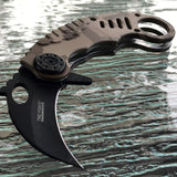 7" Tac Force Karambit Brown Digital Desert Camo Pocket Knife - Frontier Blades