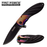 8.5" TAC FORCE SPRING ASSISTED TACTICAL RESCUE FOLDING BLACK BLADE POCKET KNIFE - Frontier Blades