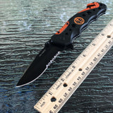 7.75" Tac Force EMS EMT Orange & Black Pocket Knife TF-723EM - Frontier Blades