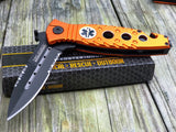 7.75" Tac Force Emergency EMS EMT Rescue Orange Pocket Knife - Frontier Blades
