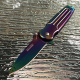 7" Tac Force Rainbow Titanium Spring Assisted Pocket Knife TF-843 - Frontier Blades