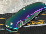 7" Tac Force Executive Rainbow Mirror Tactical Folding Pocket Knife - Frontier Blades
