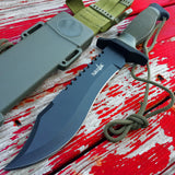 12" Survivor Military Bowie Fixed Blade Hunting Survival Knife HK-6001 - Frontier Blades