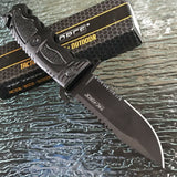8.5" Tac Force Black Sawback Serrated Rescue Pocket Knife TF-711BK - Frontier Blades
