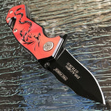 5.75" Tac Force Speedster Model Red Dragon Pocket Knife - Frontier Blades