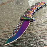 8" Tac Force Heavy Duty Chainlink Rainbow Tactical Pocket Knife - Frontier Blades