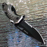 Tac Force Taschenmesser TF-705GY – Klingenlänge 8,3 Cm, Aluminium-Griff, Mit Gürtelclip & Werkzeugen