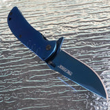 6.25" Tac Force Speedster Model Metallic Blue Titanium Pocket Knife - Frontier Blades
