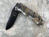 8" Elk Ridge Blade Woodland Jungle Camo Hunter Skinning Pocket Knife - Frontier Blades